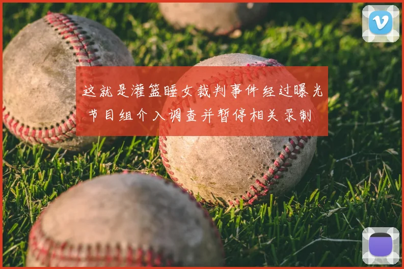 这就是灌篮睡女裁判事件经过曝光 节目组介入调查并暂停相关录制